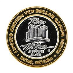 .999 Silver Reno Hilton $10 Casino Gaming Token Limited Edition