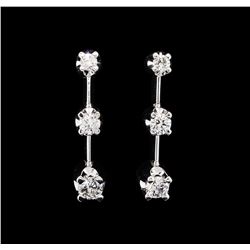 14KT White Gold 0.50ctw Diamond Dangle Earrings