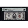 Image 1 : 1934A $5 Federal Reserve Hawaii Note PMG Choice Uncirculated 64EPQ
