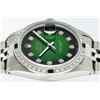 Image 9 : Rolex Mens Stainless Steel Emerald and Diamond Datejust Wristwatch