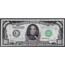 1934A $1000 Federal Reserve Note Chicago