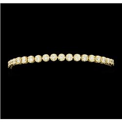 14KT Yellow Gold 5.87ctw Diamond Tennis Bracelet