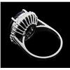 Image 3 : 14KT White Gold 11.49ct Sapphire and Diamond Ring