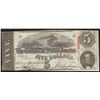 Image 1 : 1863 $5 The Confederate States of America Note