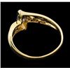 Image 3 : 14KT Yellow Gold 0.35ct Sapphire and Diamond Ring