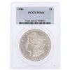 Image 1 : 1886 $1 Morgan Silver Dollar Coin PCGS MS64