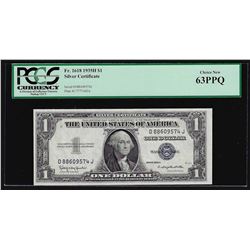 1935H $1 Silver Certificate Note PCGS Choice New 63PPQ