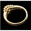 Image 3 : 14KT Yellow Gold 0.40ctw Diamond Wedding Ring