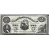 Image 1 : 1800's $2 The Citizens Bank of Louisiana Obsolete Note