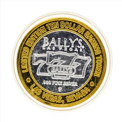 .999 Silver Ballys Las Vegas $10 Casino Gaming Token Limited Edition