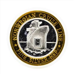 .999 Silver Norwegian Cruise Line $10 Casino Gaming Token Limited Edition