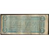 Image 2 : 1864 $5 The Confederate States of America Note