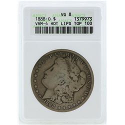 1888-O $1 Morgan Silver Dollar Coin VAM-4 Hot Lips ANACS VG8