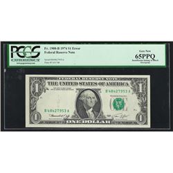1974 $1 Federal Reserve Note Insufficient Inking ERROR PCGS Gem New 65PPQ