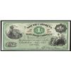 Image 1 : 1873 $1 The South Carolina Rail Road Company Obsolete Bank Note