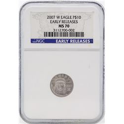 2007-W $10 American Platinum Eagle Coin Early Release NGC MS69