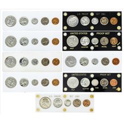 Lot of 1956-1964 (5) Coin Proof Sets