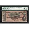 Image 1 : 1864 $10 The Confederate States of America Note T-68 PMG Choice Uncirculated 63E