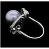 Image 3 : 14KT White Gold Tahitian Pearl and Diamond Ring