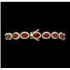 Image 3 : 14KT Yellow Gold 20.30ctw Ruby and Diamond Bracelet