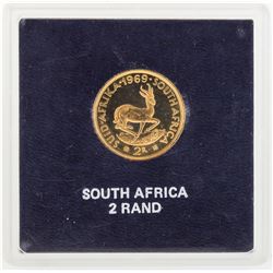 1969 South Africa 2 Rand Gold Coin