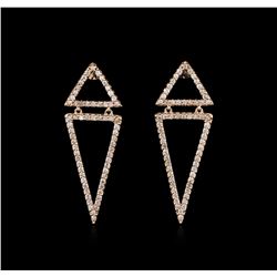 14KT Rose Gold 0.90ctw Diamond Earrings