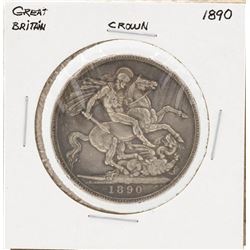 1890 Great Britain Crown Silver Coin