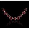 Image 2 : 14KT Yellow Gold 44.89ctw Ruby and Diamond Necklace