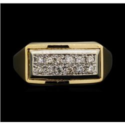 14KT Two Tone Gold 0.29ctw Diamond Ring