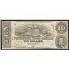 Image 1 : 1863 $10 The Confederate States of America Note