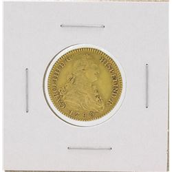 1790 Spain 2 Escudos Gold Coin