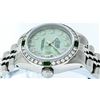 Image 5 : Rolex Ladies Stainless Steel Emerald and Diamond Datejust Wristwatch