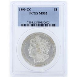 1890-CC $1 Morgan Silver Dollar Coin PCGS MS62