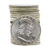 Image 1 : Roll of (20) 1958 Brilliant Uncirculated Franklin Half Dollar Coins
