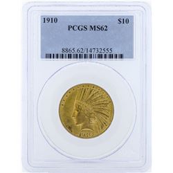 1910 $10 Indian Head Eagle Gold Coin PCGS MS62