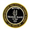 Image 1 : .999 Silver Treasure Island $10 Casino Gaming Token Limited Edition
