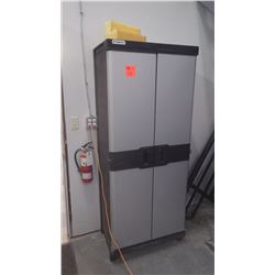 2 door  stanley H.D. cabinet w/4 shelves