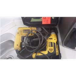 2 Dewalt 3/8" electric drills