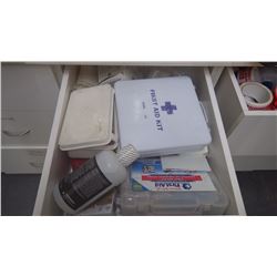 Drawer w/first aid supplies