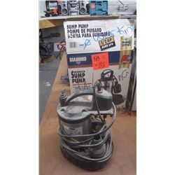 Pair of 2 Diamond sump pumps 1/2 HP and 3/4 HP