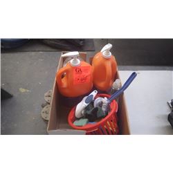 Box of Gojo hand cleaner and soft soap