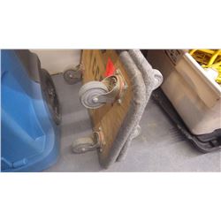 Set of 2 2'x4' moving carts on casstor wheels