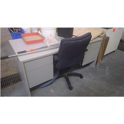 Desk and chair with shredder