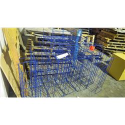 Approximately 14 metal wire magazine racks