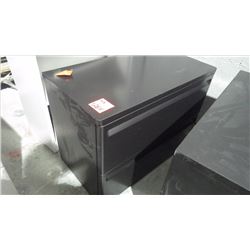 2 drawer  black lateral file cabinet