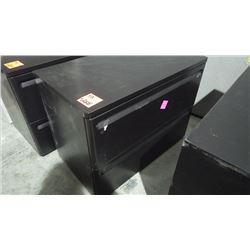 2 drawer black lateral file cabinet
