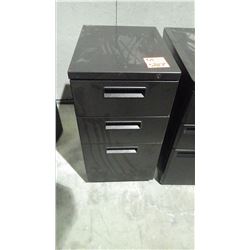 3 drawer black lateral file cabinet