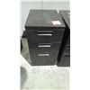 Image 1 : 3 drawer black lateral file cabinet