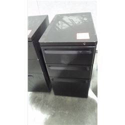 3 drawer black lateral file cabinet