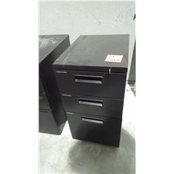 3 drawer black lateral file cabinet